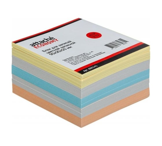 Изображение товара Цветной запасной блок-кубик 36 шт в упаковке Attache ЭКОНОМ 9х9х5 60-80 г 605141