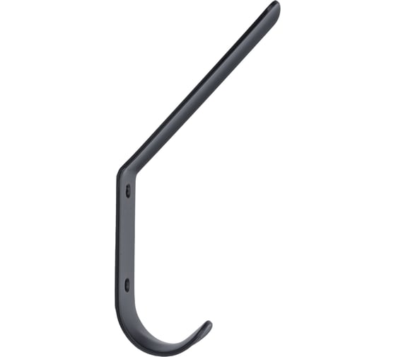 Изображение товара Крючок-вешалка 2-х рожковый черный (комп. 50 шт)