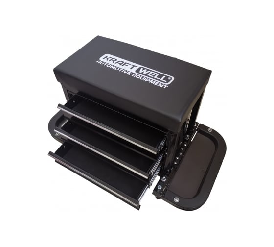 Изображение товара Сиденье механика на колесах с 3-мя ящиками KraftWell KRWRS-T