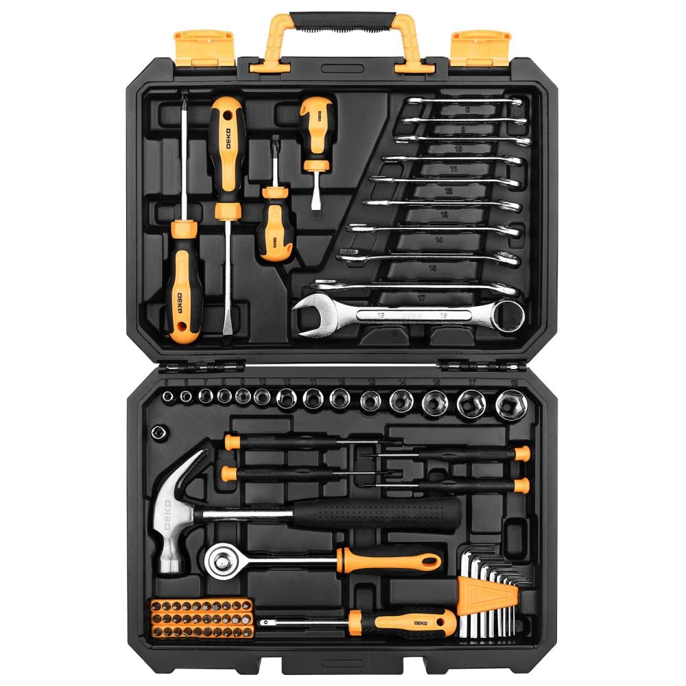 Универсальный набор инструмента для дома и авто DEKO комбинированные трещоточные шарнирные ключи deko