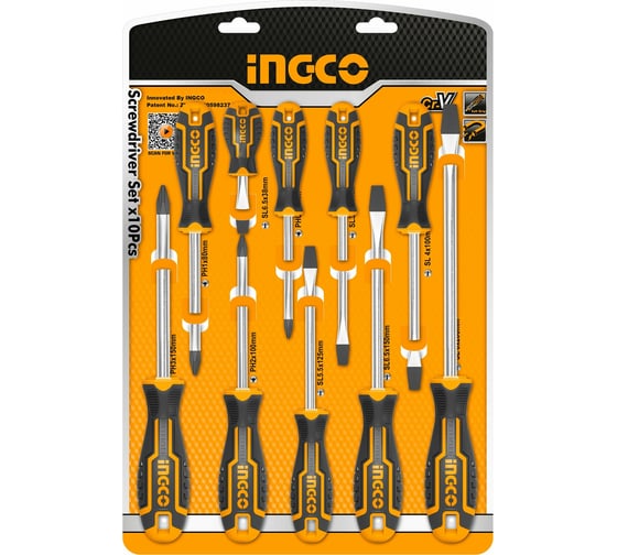 Изображение товара Набор отверток INGCO 10 шт INDUSTRIAL HKSD1028