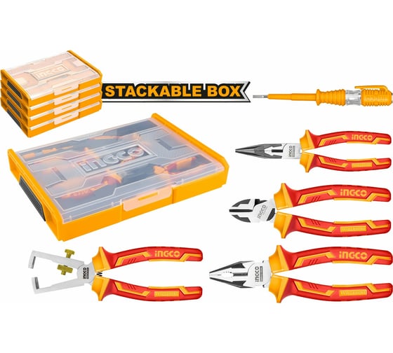 Изображение товара Набор диэлектрического инструмента INGCO 5 предметов INDUSTRIAL HKTV01P051