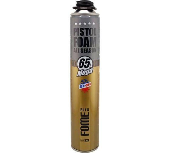 Изображение товара Пистолетная пена FOME FLEX All Season Mega Pistol Foam 65 л, 870 мл 01-3-2-009
