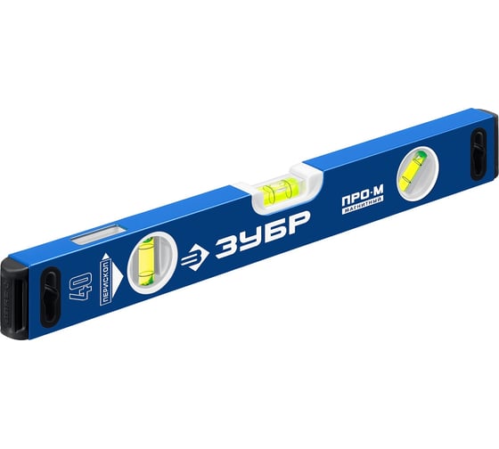 Изображение товара Магнитный усиленный уровень ЗУБР Профессионал-М 400 мм, с зеркальным глазком 34589-040_z01