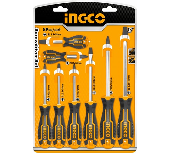 Изображение товара Набор отверток INGCO 8 шт INDUSTRIAL HKSD0828