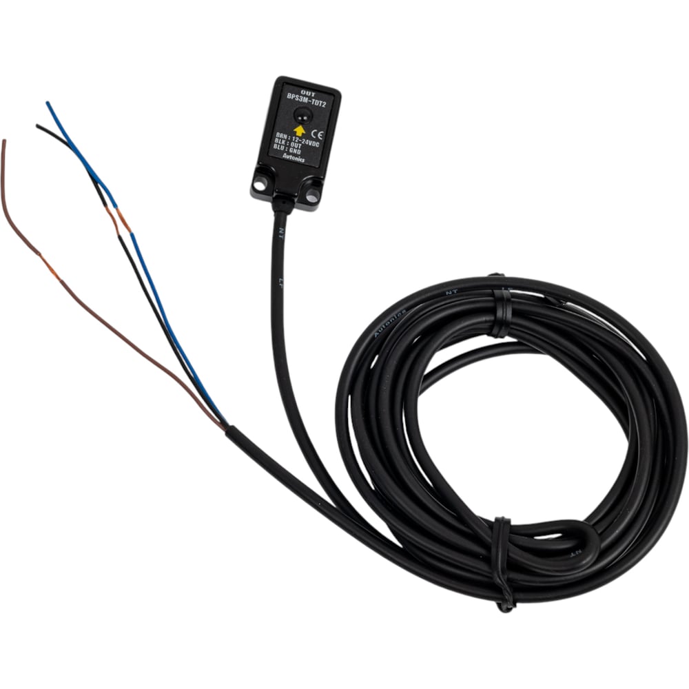 Изображение товара Фотоэлектрический датчик Autonics BPS3M-TDT, кабель 2м, NPN, 12-24В, артикул A1650000044R