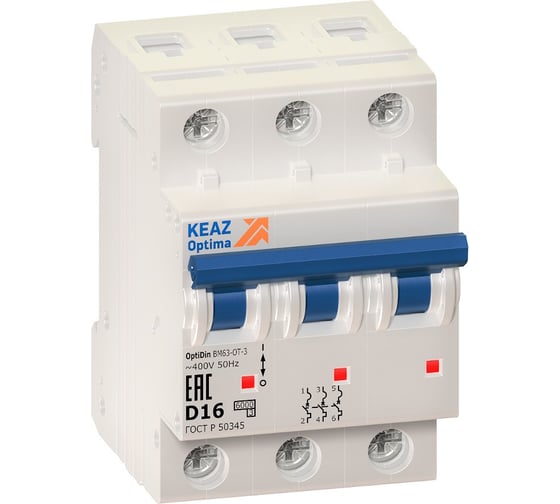 Изображение товара Ограничитель тока КЭАЗ OptiDin BM63-OT-3D25-УХЛ3 219964