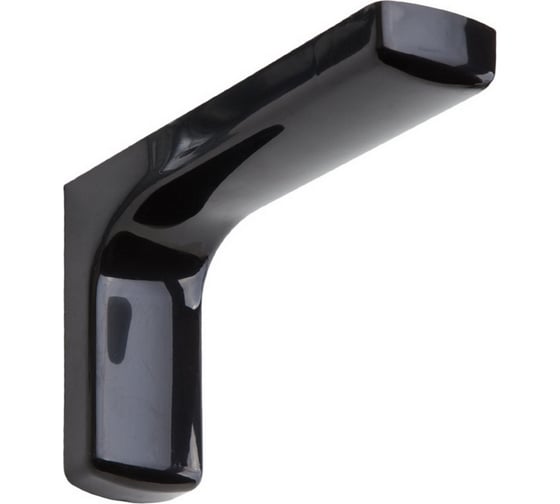 Изображение товара Кронштейн с пластиковой накладкой ALDEGHI LUIGI SPA 83х140 мм, оцинкованный, цвет: черный 2512PN15_P2