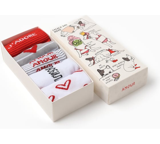 Изображение товара Набор женских носков KAFTAN Amour размер 36-40 (23-25 см), 5 пар 10679637