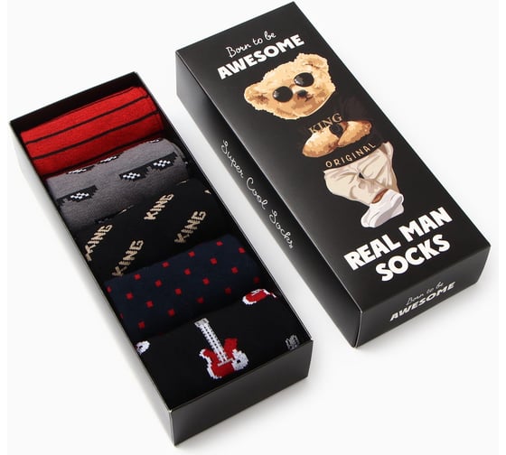 Изображение товара Набор мужских носков KAFTAN Real man, размер 41-44 (27-29 см), 5 пар 10679651