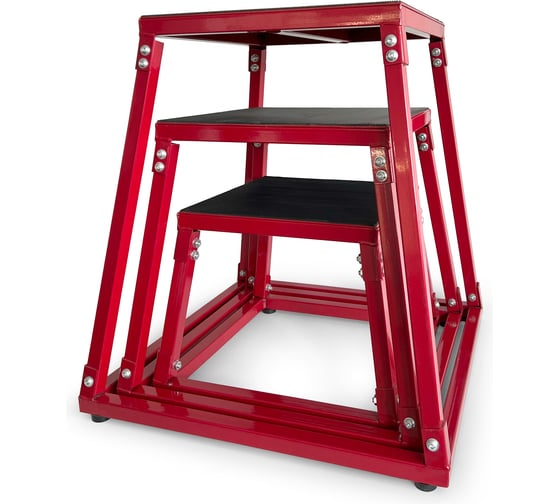 Изображение товара Комплект тумб UNIXFIT PRO для прыжков плиобокс, 3 шт. PBSET3PRD