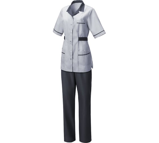 Изображение товара Костюм женский СОЮЗСПЕЦОДЕЖДА ВИТА светло-серый/графит, размер, 52-54, рост 158-164 2000000284712