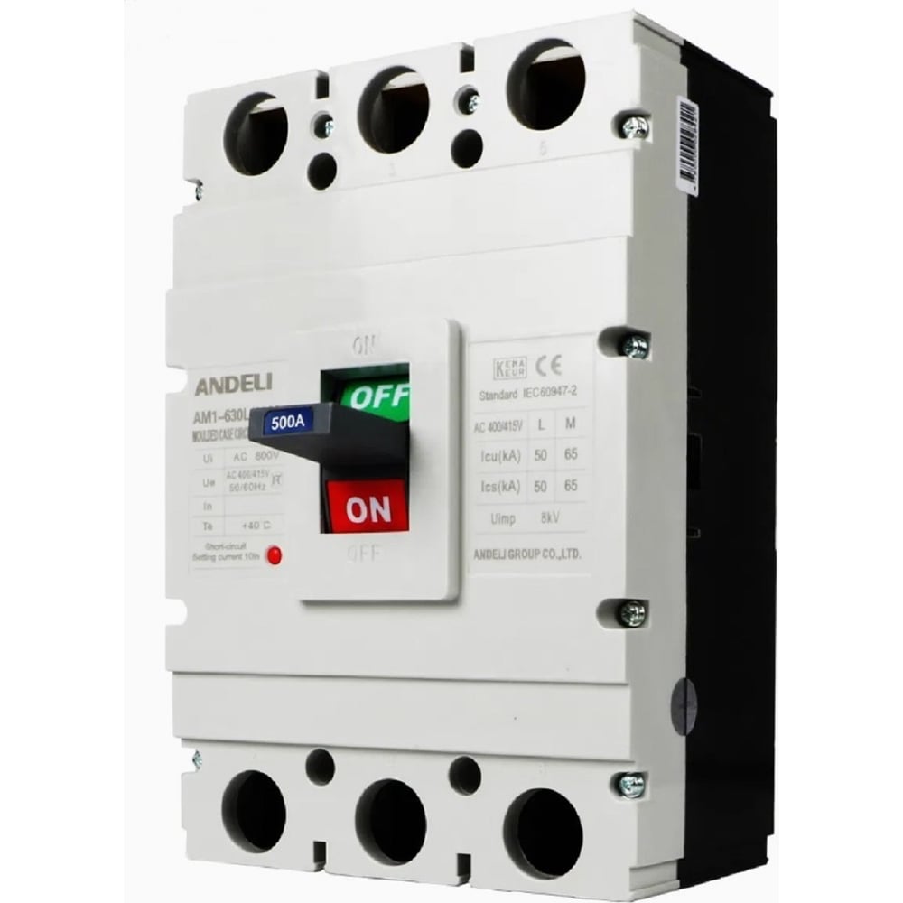 Изображение товара Автоматический выключатель ANDELI AM1-630L/3P 600A 50KA для промышленного применения