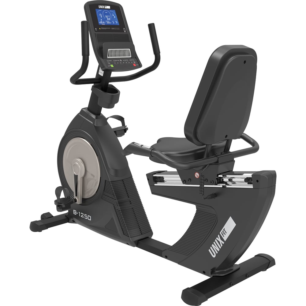 Изображение товара Горизонтальный велотренажер UNIXFIT B-1250 PRO 7" LCD RBB1250LCD7