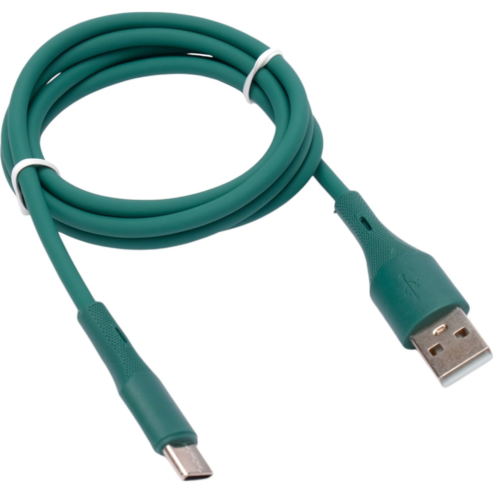 Изображение товара Кабель Cablexpert USB2.0 AM/Type-C 3А 1м зеленый