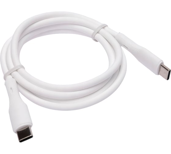 Изображение товара Кабель Cablexpert USB2.0 Type-C/Type-C, 3А, 65Вт, PD/QC3.0, силиконовый, медь, Pro, 1м, белый, CC-USB2S-CMCM-1M-W