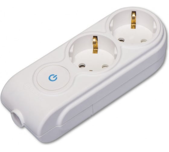 Изображение товара Колодка MAKEL нового поколения, 2 гнезда, с защитой от детей, с заземлением и выключателем N2310000