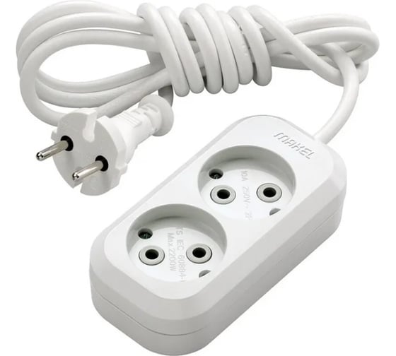 Изображение товара Удлинитель MAKEL 2x7 м, без заземления MGP107