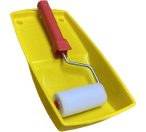 Изображение товара НАБОР Ванночка Малярок 15х29 см + МИНИ Валик "Мех Нат." 100 мм D 16 мм "ТЕРМОФЬЮЖН", ворс 16 мм, плот. 540 гр/м2, под ручку 6 мм, 535-3100