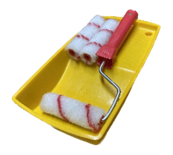 Изображение товара НАБОР Ванночка Малярок 15х29 см + МИНИ Валик "Красная Борода" 100 мм D 16 мм, "полиамид+п" "ТЕРМОФЬЮЖН" ворс 10 мм, плотность 550 гр/м2, под ручку 6 мм  551-3100