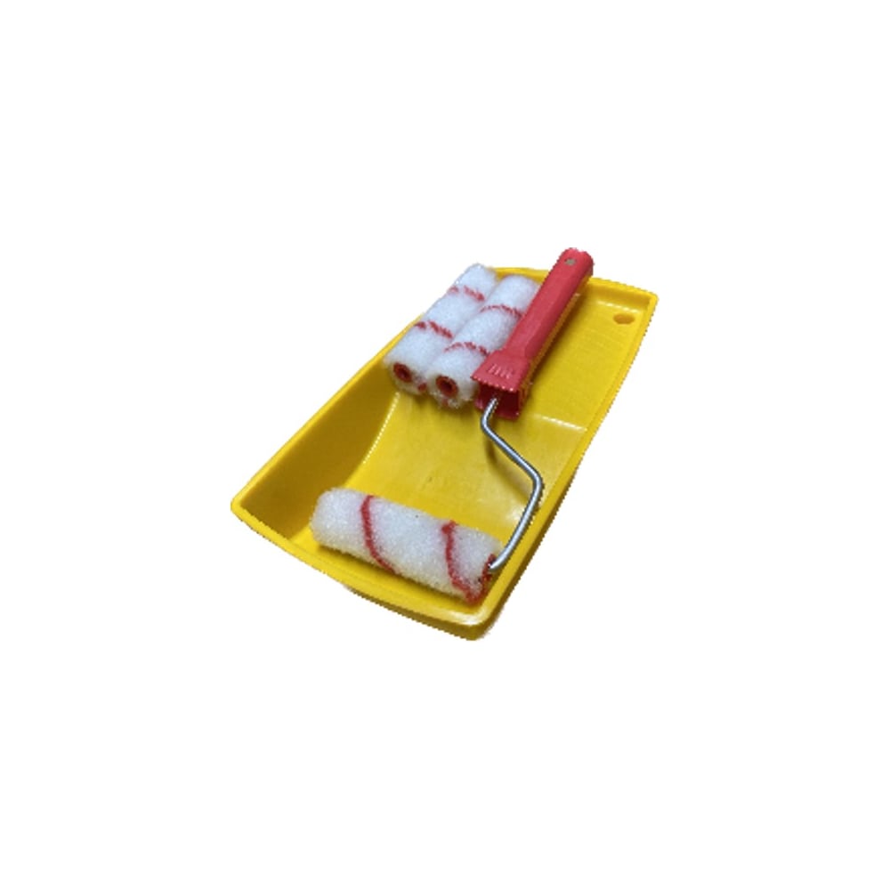 Изображение товара НАБОР Ванночка Малярок 15х29 см + МИНИ Валик "Красная Борода" 100 мм D 16 мм + 2 Ролика "полиамид+п" "ТЕРМОФЬЮЖН" ворс 10 мм, плотность 550 гр/м2, под ручку 6 мм 551-3102