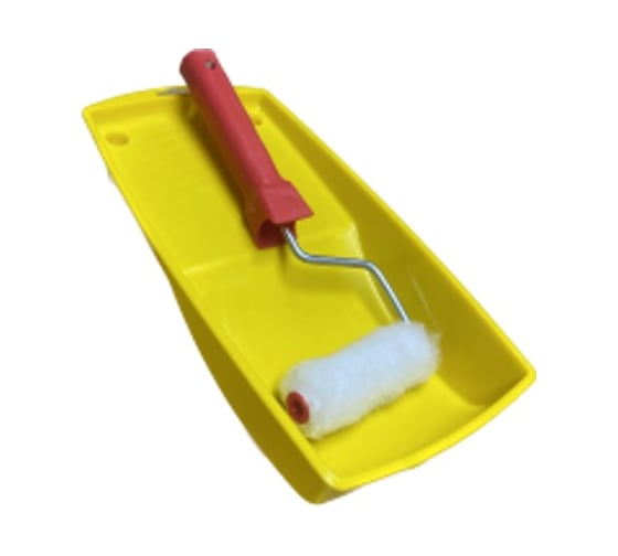 Изображение товара НАБОР Ванночка Малярок 15х29 см + МИНИ Валик "Желтая Борода" 100 мм D 16 мм "микрофибра" "ТЕРМОФЬЮЖН" ворс 10 мм, плот. 680 гр/м2, под ручку 6 мм  750-3100