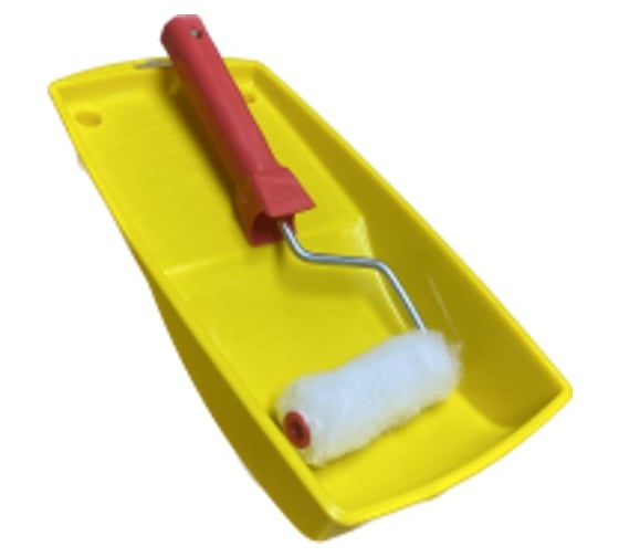 Изображение товара НАБОР Ванночка Малярок 15х29 см + МИНИ Валик "Мех Иск." 100 мм D 16 мм "ТЕРМОФЬЮЖН" ворс 16 мм, плот. 470 гр/м2, под ручку 6 мм 515-3100