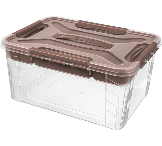 Изображение товара Универсальный ящик Econova Grand Box с замками и вставкой- органайзером, 15,3 л 433224414