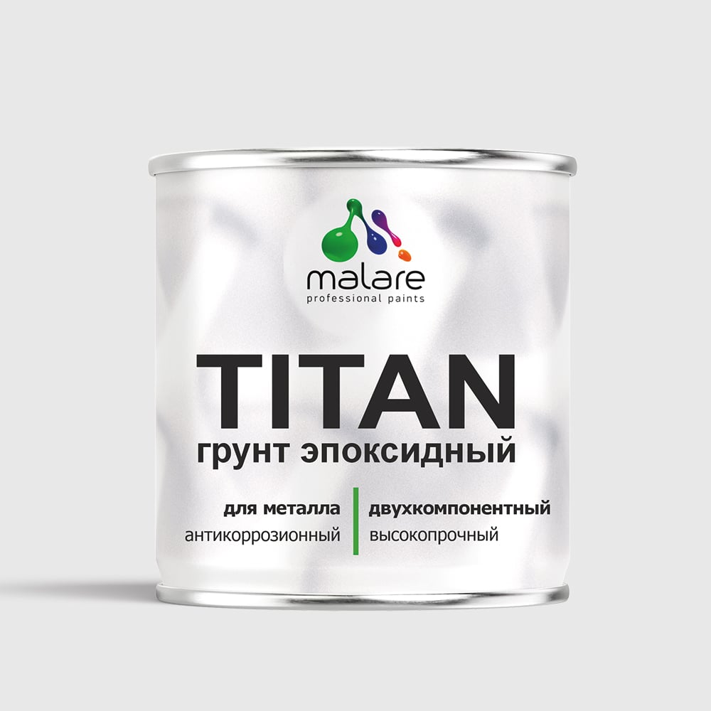 Изображение товара Эпоксидный грунт для авто MALARE TITAN 2К антикоррозионный черный 2,5 кг