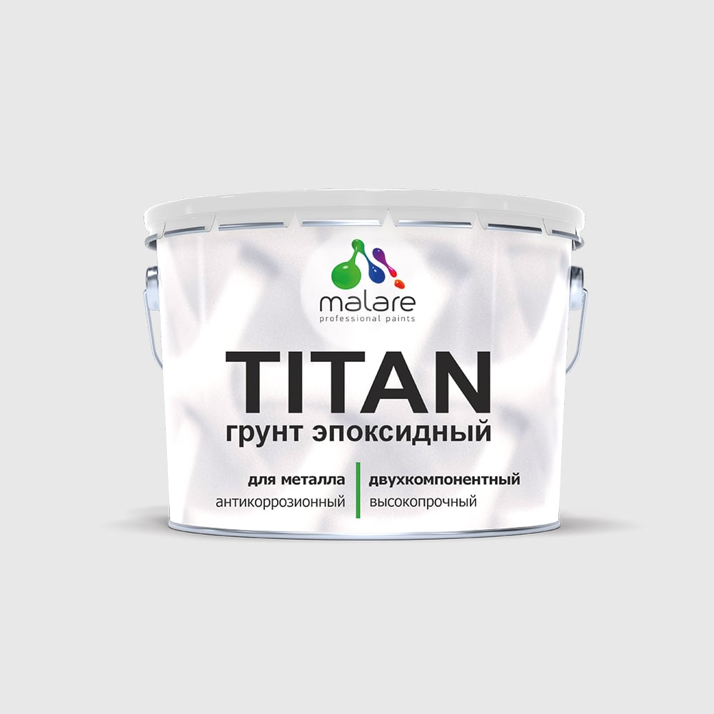 Изображение товара Эпоксидный грунт для авто MALARE TITAN двухкомпонентный 10 кг белый