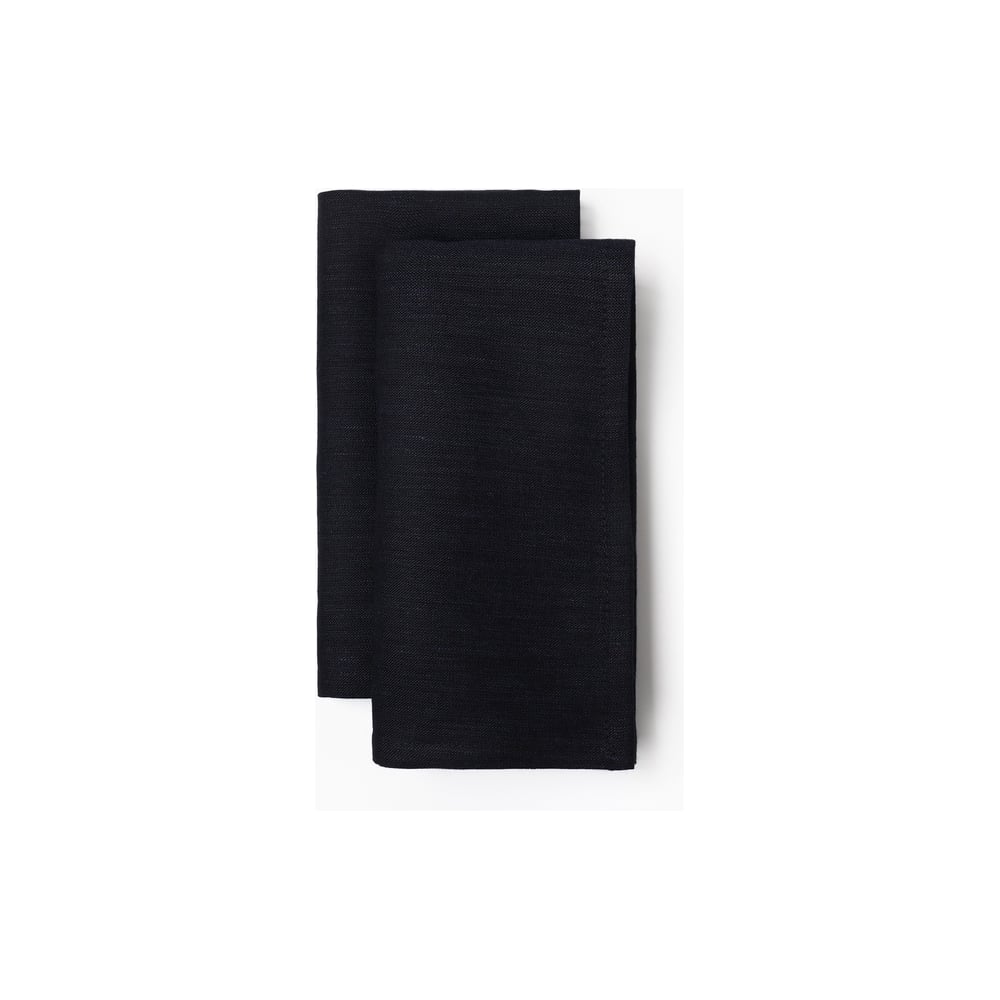 Изображение товара Набор салфеток Этель Black 40x40 см 2 шт из льна для дома и кухни