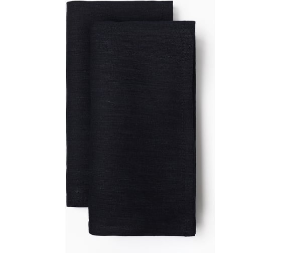 Изображение товара Набор салфеток Этель Black 40x40 см - 2 шт, 100% лён 10836247