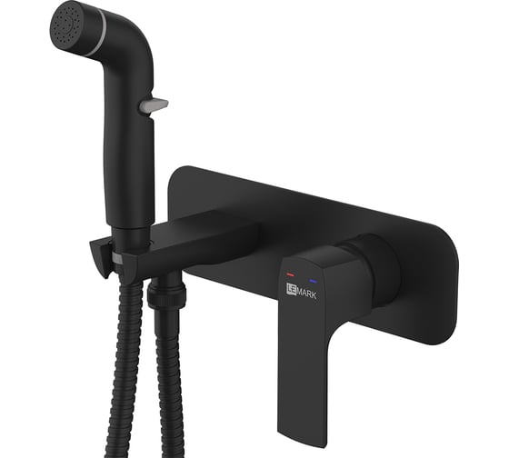 Изображение товара Смеситель с гигиеническим душем Lemark Ursus встраиваемый LM7220BL