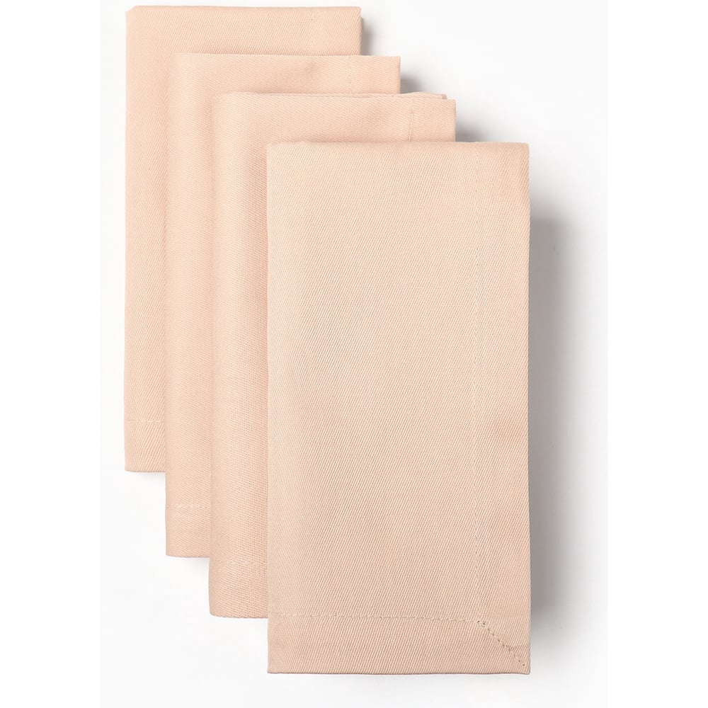 Изображение товара Набор салфеток Этель с декоративными кольцами 40x40 см 4 шт хлопок бежевый