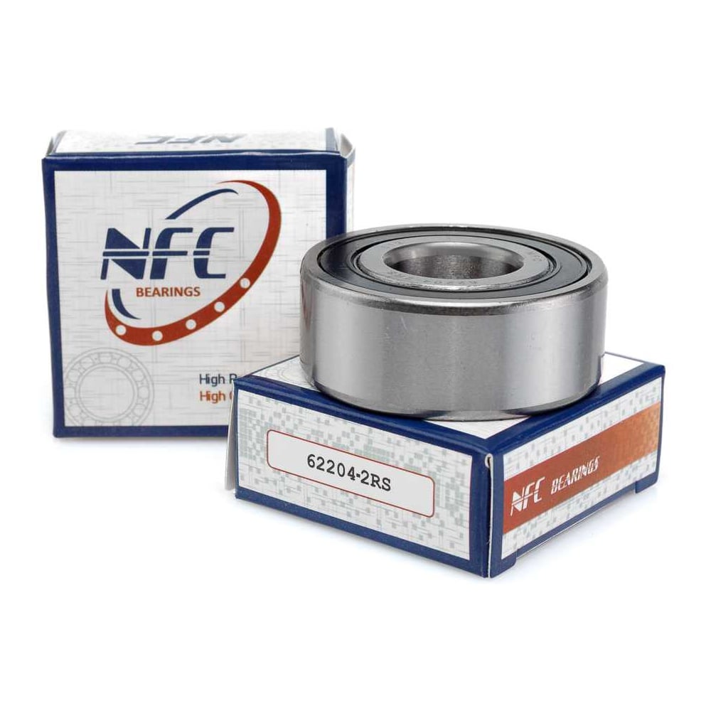 Изображение товара Шариковый радиальный подшипник NFC 180504 (62204 2RS) с двухсторонним уплотнением