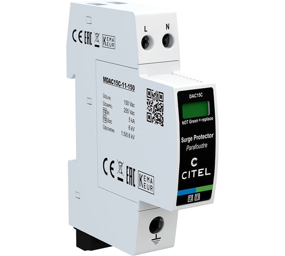 Изображение товара Устройство защиты от импульсных перенапряжений CITEL DAC15CS-11-150 821620121