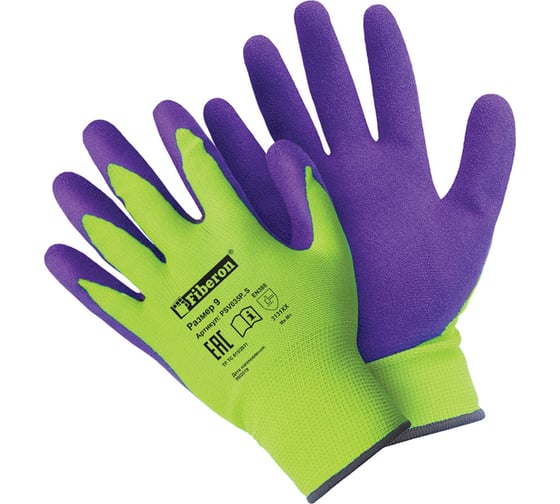 Изображение товара Перчатки для работы со стеклохолстом Fiberon полиэстер, покрытие Sandy Latex, в и/у, 8(M) 132688