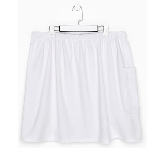 Изображение товара Полотенце банное Экономь и Я Килт с карманом, 50*150 см, белый, 100% хлопок, 340 г/м2 4763374