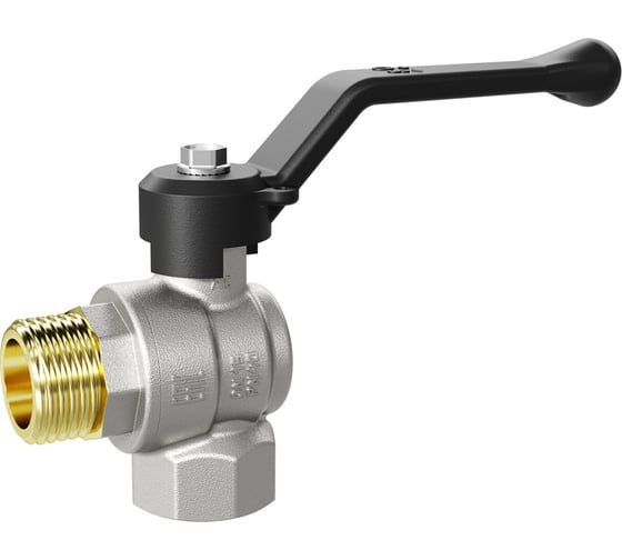 Изображение товара Шаровой кран LD латунь, Pride нк Ду15 Ру40 м/р угловой, рычаг 47.203.15 109-0506