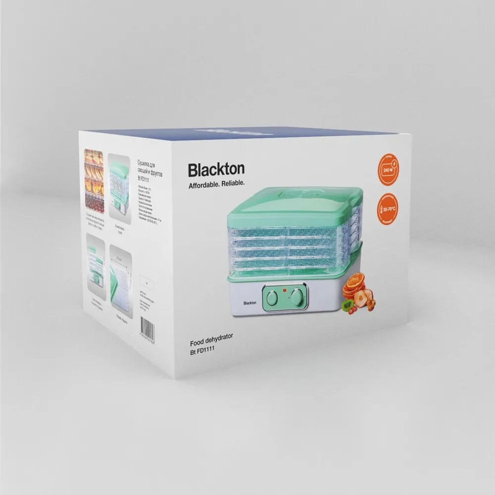 Изображение товара Сушилка Blackton BT FD1111 Дегидратор 240 Вт 13 л 35-70°C