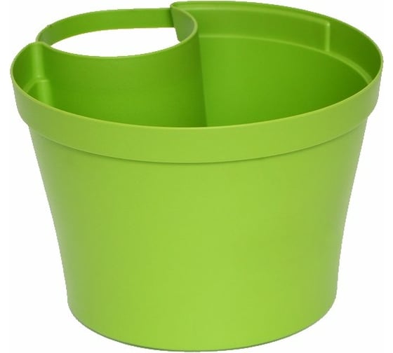 Изображение товара Цветочное кашпо на столб Протэкт 15х22 см, зеленый киви КЦ-15 ЗК