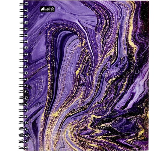 Изображение товара Бизнес-тетрадь 20 шт в упаковке Attache Selection А5 96л клетка греб ламинированная обложка Fluid фиолетовый 1061712