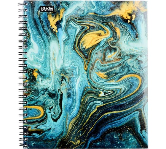 Изображение товара Бизнес-тетрадь 20 шт в упаковке Attache Selection А5 96л клетка греб ламинированная область Fluid Бирюзовый 1061713