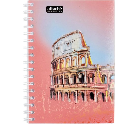 Изображение товара Бизнес-тетрадь 120 шт в упаковке Attache Selection А6 80л клетка бок. греб карт + УФлак TravelItaly 1061709