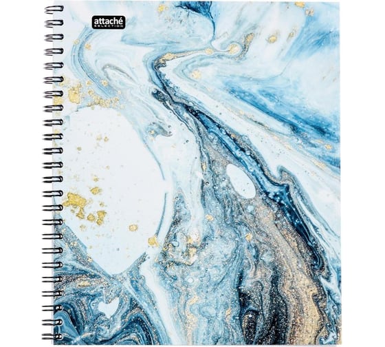 Изображение товара Бизнес-тетрадь 20 шт в упаковке Attache Selection А5 96л клетка греб ламинированная обложка Fluid Серо-Голубой 1061711