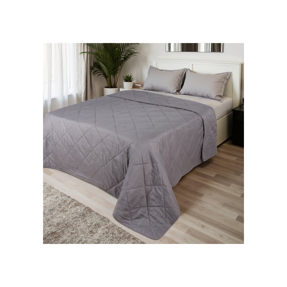 Изображение товара Покрывало LoveLife евро макси Canvas 240x210 см новосатин серое стеганое