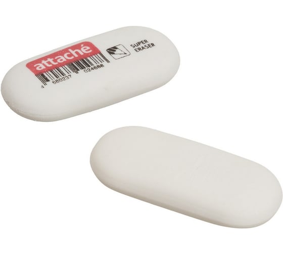 Изображение товара Ластик Attache овальная форма, 2 шт в упаковке 743524