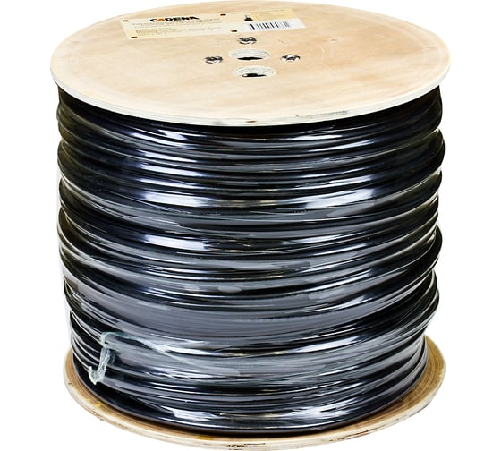 Изображение товара Коаксиальный кабель CADENA RG-6M стальной трос 1,16 мм чёрный MP RG6MCAD
