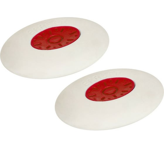 Изображение товара Овальный ластик Attache с пластиковым держателем, 2 шт в упаковке с европодвесом 886443