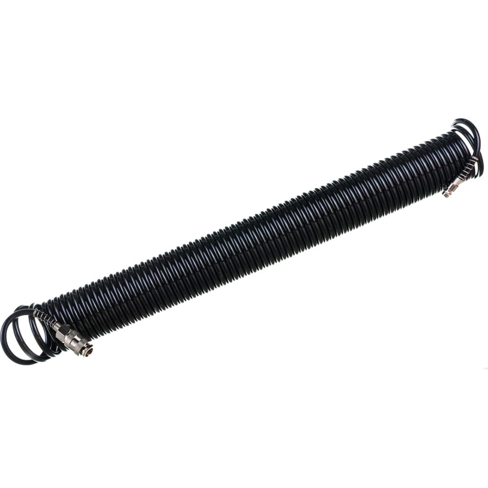 Спиральный полиуретановый шланг Pegas pneumatic шланг спиральный с быстросъемными соединениями 8х12 мм 15м полиуритановый pegas